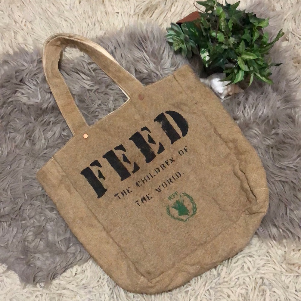 “Feed” Shoppers Tote-Reversible-Large Size-Should… - image 1